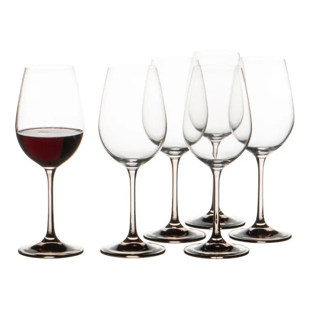 Copa Vino Bohemia Cristal Set X 6 De 350ml Gris 