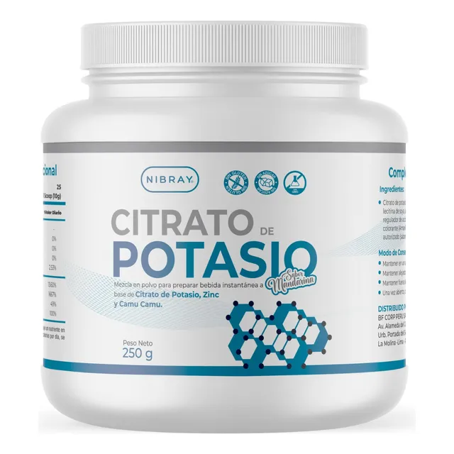 Citrato De Potasio 250 Gr Nibray