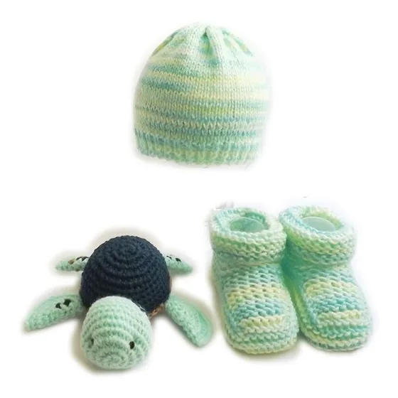 Conjunto Tejido Para Bebé Varón 3 Piezas