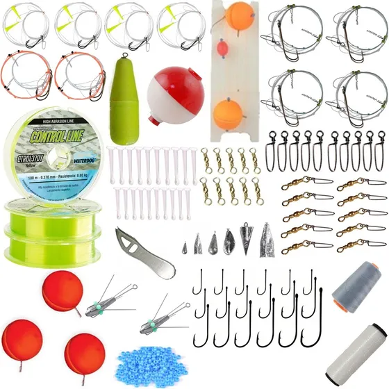 Kit Articulos Pesca Completo Río Mar Pejerrey Lineas Tanza