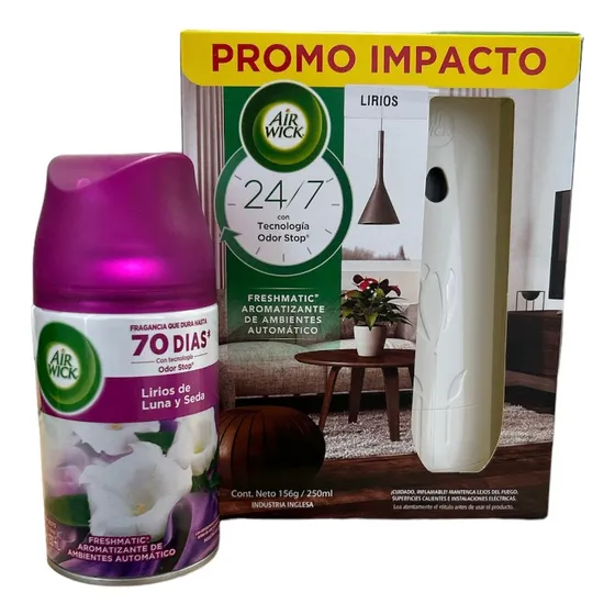Air Wick Aparato Ambientador Dispensador +1 Recarga Lirios