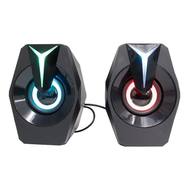 Parlante Usb Rgb  Pc K8 Color Negro