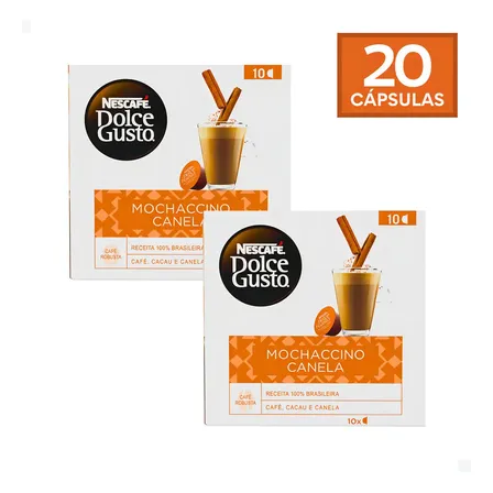 Kit 20 Capsulas Dolce Gusto Mochaccino Canela Preferido