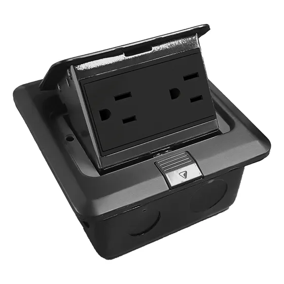 Contacto Duplex Empotrable Piso Apl-003 Color Gris