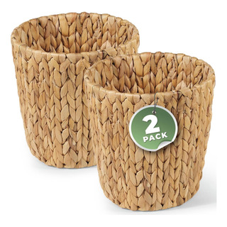 84eco 2 Paquete De Mimbre De Mimbre Can Trash De Ratán Cesta 84eco 2 Paquete De Mimbre De Mimbre Can Trash De Ratán Cesta