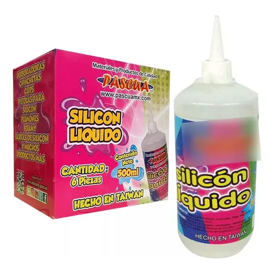 6 Silicon Líquido Pascua Frío De 500ml ¡ Inmediato! Color Transparente