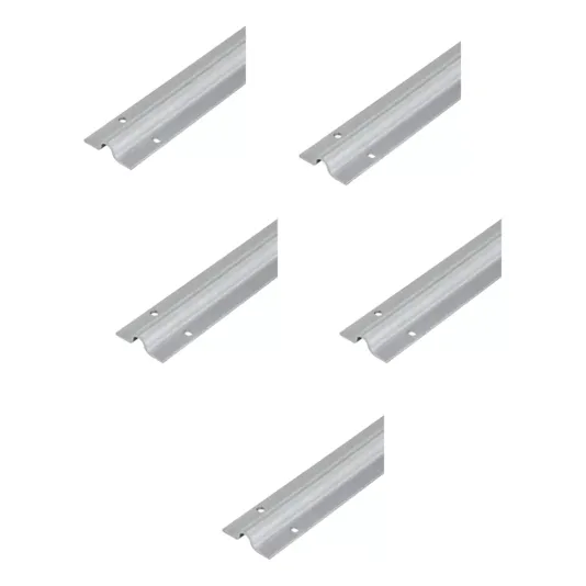 5 Guías Riel Inferior Tipo U 3m Inox P/rueda Comunello Merik