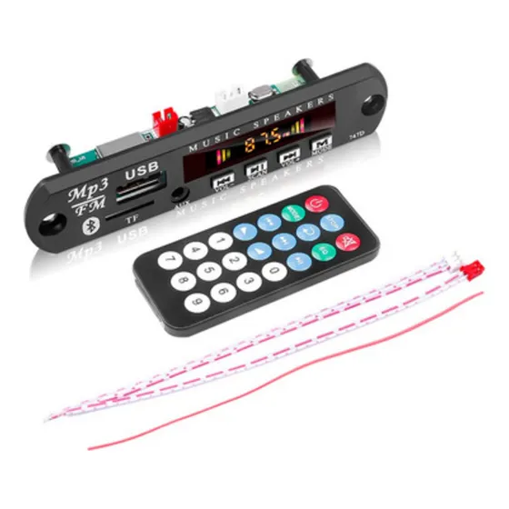 Plaquinha Bluetooth 12v Sd Caixa Ativa Mp3 Usb