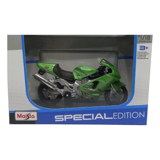 Moto Kawasaki Ninja Zx-12r A Escala 1:18 De Colección Metal