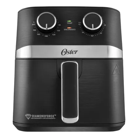 Freidora De Aire Manual 4lt Oster Diamondforce Ckstaf401mdf Color Negro