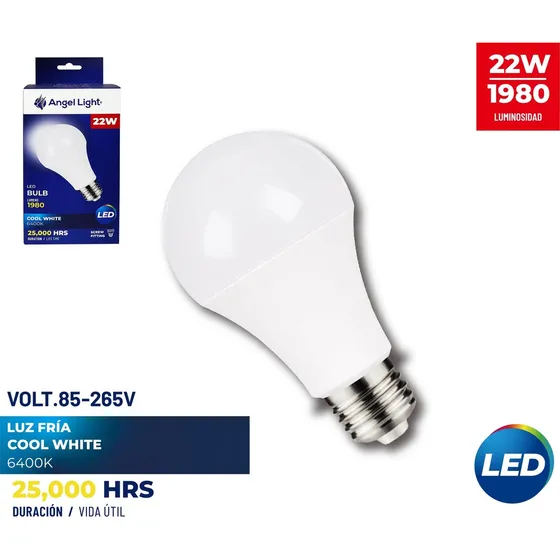 Bombillo Bulbo Led 22w Alto Brillo Angel Light