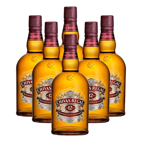 Pack De 6- Whisky Chivas Regal 12 1lt Imp