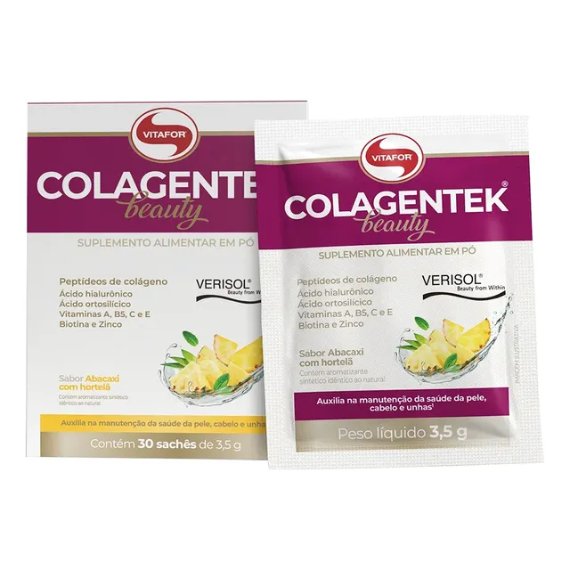 Colágeno Verisol Vitafor Abacaxi Com Hortelã 30 Sachês