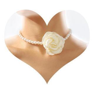 Rannyrena Gargantilla De Perlas Vintage Con Flor Hecha A Man Rannyrena Gargantilla De Perlas Vintage Con Flor Hecha A Man