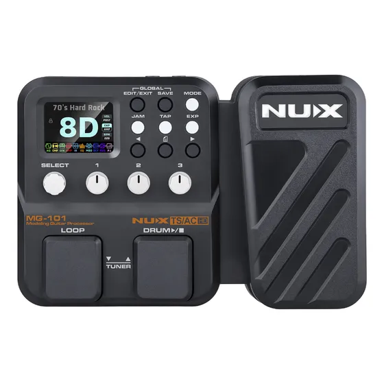 Pedalera Multiefectos Nux Mg-101 Guitarra Eléctrica Negra Color Negro