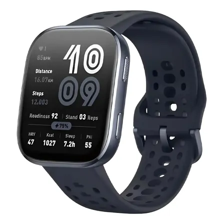 Smartwatch Amazfit Bip 6 com GPS e Tela 1.97" AMOLED para Android na Cor Preta