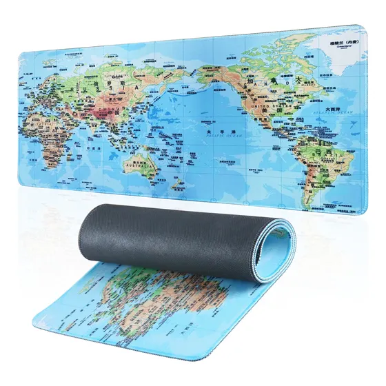 Mouse Pad Gamer Alfombrilla Ratón Duradero 80x30cm Mapamundi