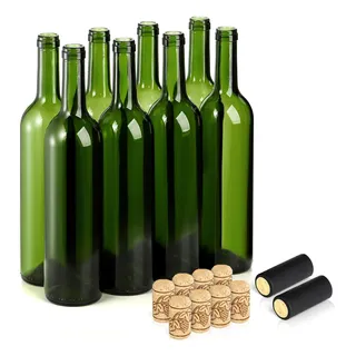 8 Botellas De Vino Bordeaux De 750ml, Botellas De Vidri... 8 Botellas De Vino Bordeaux De 750ml, Botellas De Vidri...