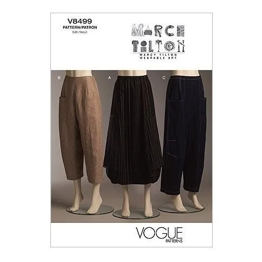 Vogue Patterns V8499 Costura Para Falda Pantalon