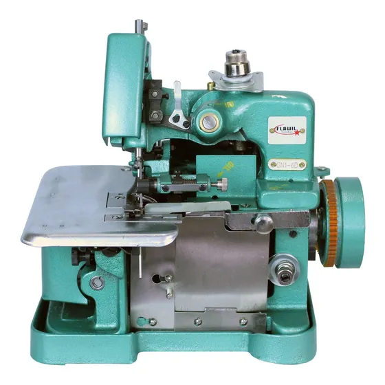 Máquina de coser Overlock china semiindustrial de color verde 220V