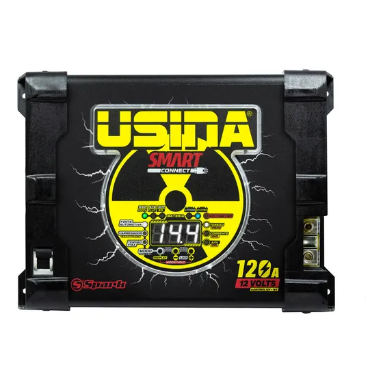 Fonte Carregador Automotiva Spark Usina 120a Volt/amp Cor Amarelo