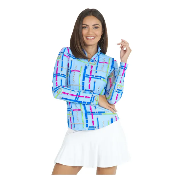 Ibkul Camiseta Manga Larga Cuello Alto Falso Para Mujer