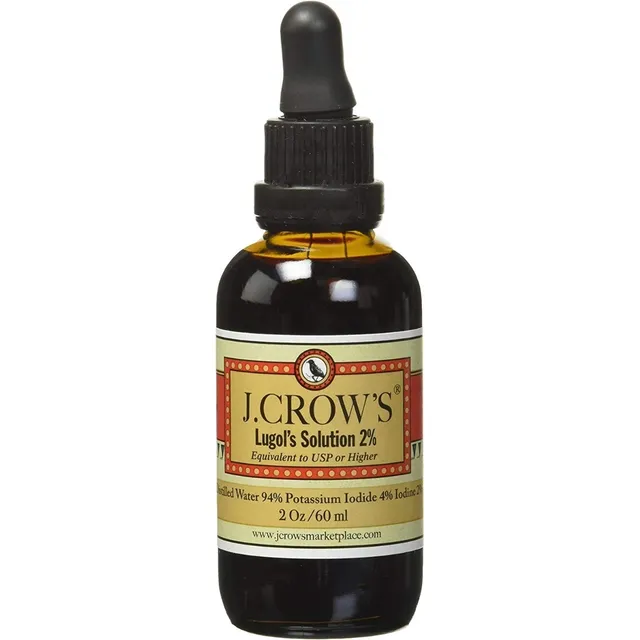Yodo Iodine J.crow's Lugol's 2% 2oz/60ml Suplemento