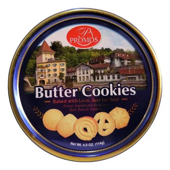 Galletas De Navidad 114 Gramos. Butter Cookies/ Lata