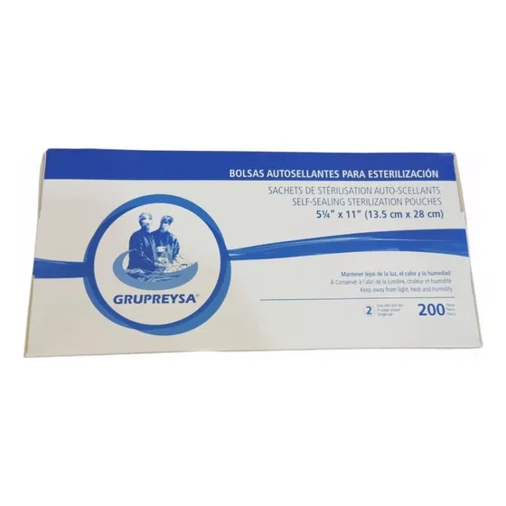 Bolsa Para Esterilizar Autosellable 13.5x28 Cm (200 Piezas)