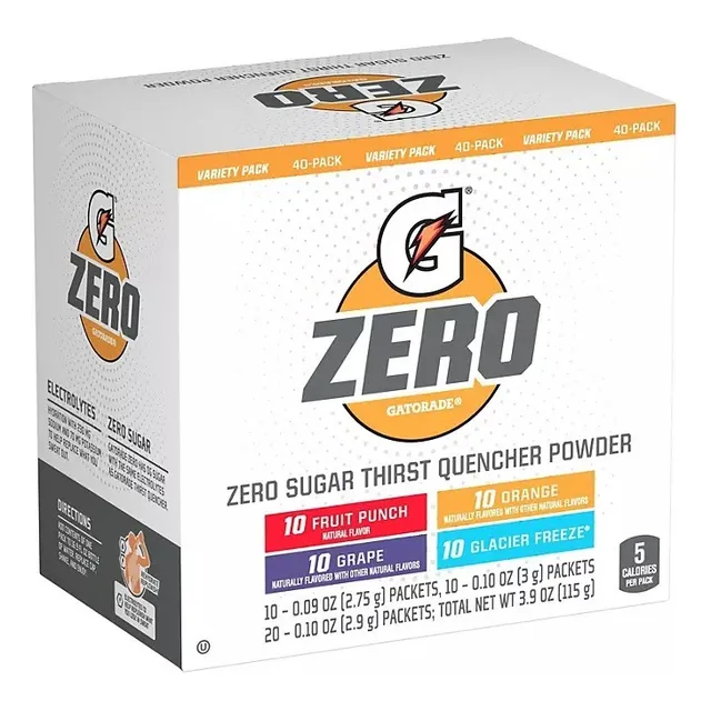 Gatorade Zero 40 Pack Bebida En Polvo Para Envase De 500ml