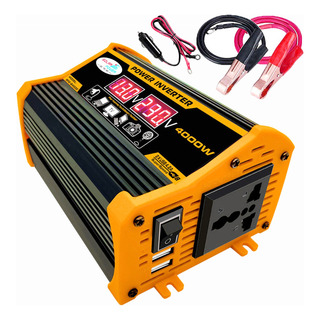 Convertidor Inversor Coche 4000w 12v-110v Dual Usb Convertidor Inversor Coche 4000w 12v-110v Dual Usb