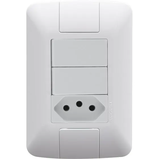 Conjunto 4x2 Con 2 Interruptores Sencillos 6 A 250 V Y 1