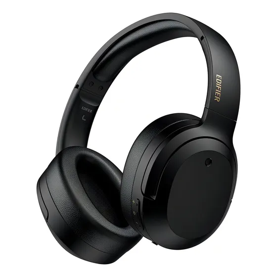 Fone de ouvido over-ear sem fio Edifier W820NB PLUS preto com luz LED
