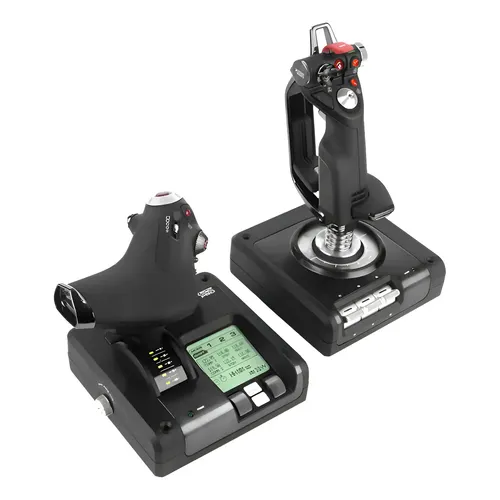 サイテック プロ フライト Yoke system/Rudder Pedals Controle Pedais Saitek Pro Flight Rudder Preto USB Logitech