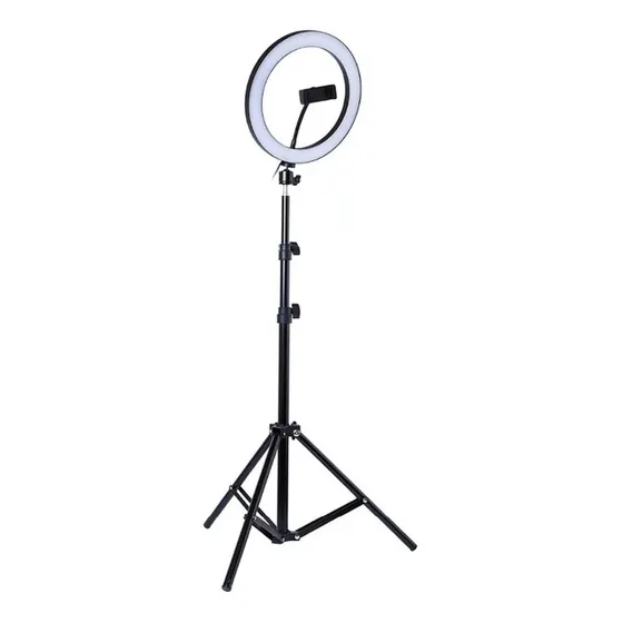 Aro De Luz 10 Pulgadas 26cm Plastico Con Tripoide 2.1 Metro
