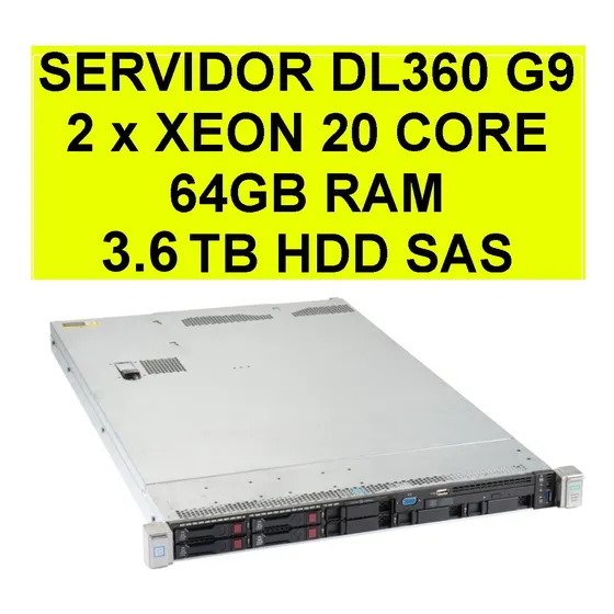 Servidor Hp Proliant Dl360 Procesador Xeon Memoria Ram