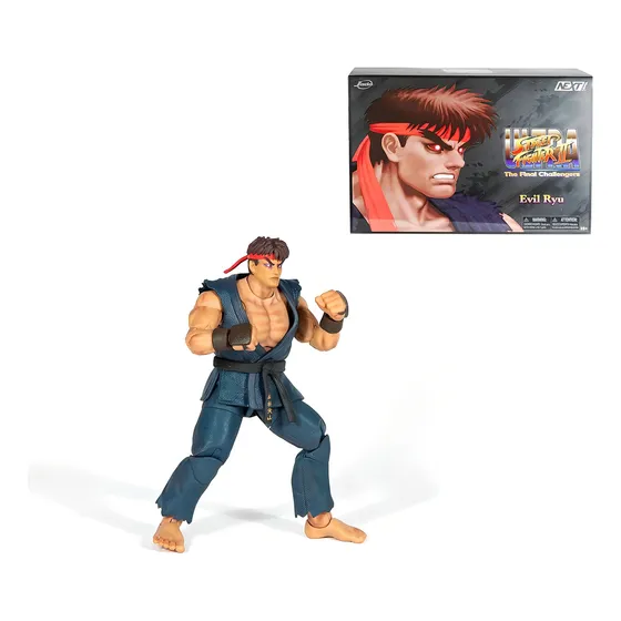 Boneco exclusivo de Street Fighter 2 Ultra Jada Evyl Ryu Sdcc