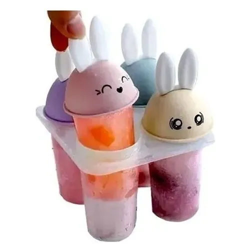 Molde Para Hacer Helado Caseros Reutilizables Para 4 Helados