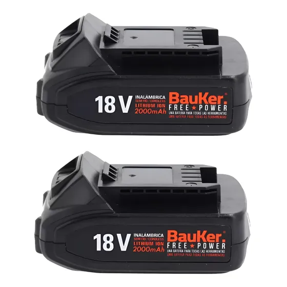 Batería Bauker 18v 2000mah, Pack 2 Unidades