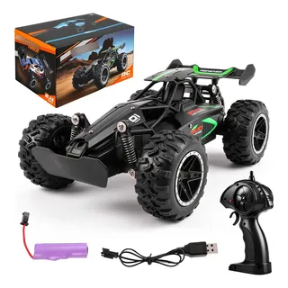 Carrinho Controle Remoto Off-road Recarregável Infantil Verde