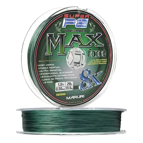 Linha Multifilamento Maruri 8x Max Force 22lb 0,18mm Orange Cor