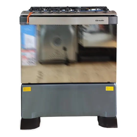Cocina Eldom/mueller A Gas 5 Hornallas Grill Eléctrico Deco Gris Oscuro