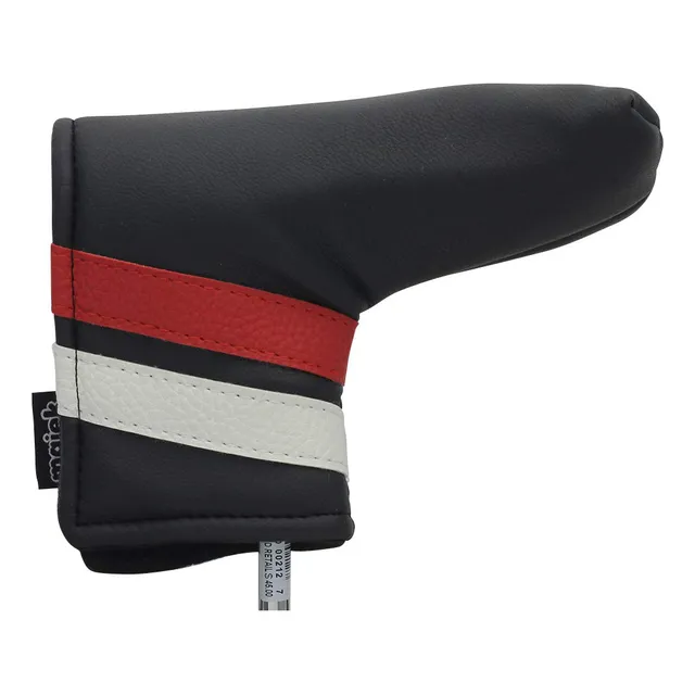Majek Golf Estilo Retro Hoja Putter Negro Raya Blanca Roja