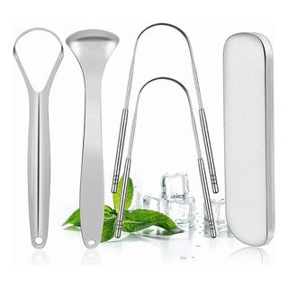 Limpiador Lingual Oral Raspador De Lengua Acero Inoxidable Limpiador Lingual Oral Raspador De Lengua Acero Inoxidable