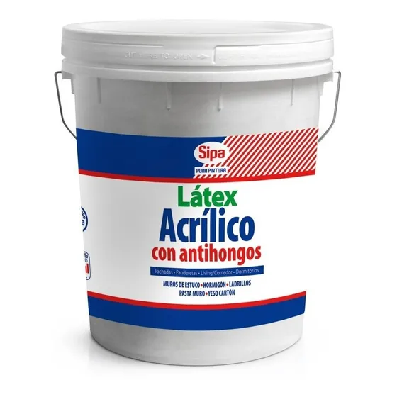 Tineta Látex Al Agua Acrílico Blanco Sipa Pinturasonlinecl