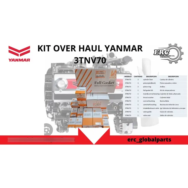 Kit De Over Hault De Motor Yanmar 370
