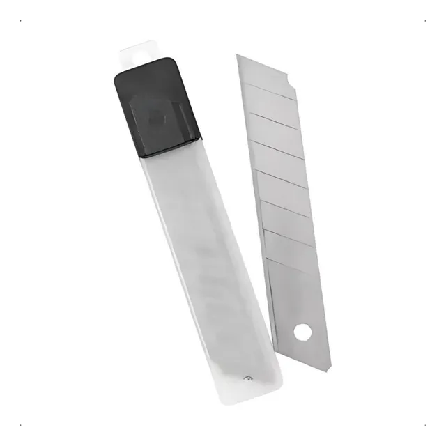 Kit 10 Lâminas Refil 18mm Aço Inox Reforçado
