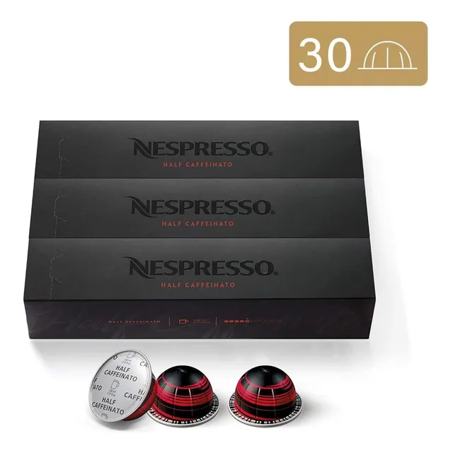 30 Cápsulas Nespresso Vertuo Half Caffeinato
