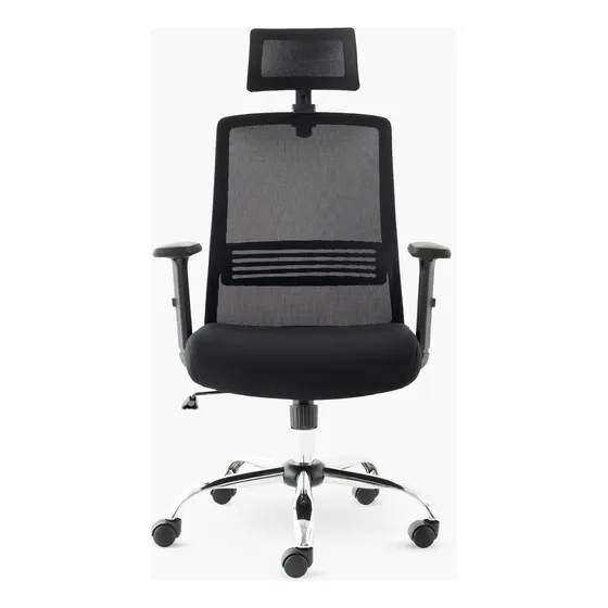Silla De Escritorio Cuba Alta Brazo Reg Y Cabecero Form Color Negro