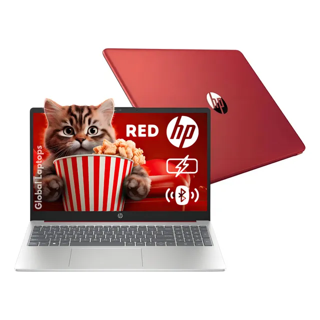 Laptop HP 15-fd0083wm 15.6 Pentium N200 4gb RAM 128gb SSD Ufs W11 Rojo